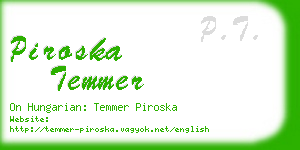 piroska temmer business card